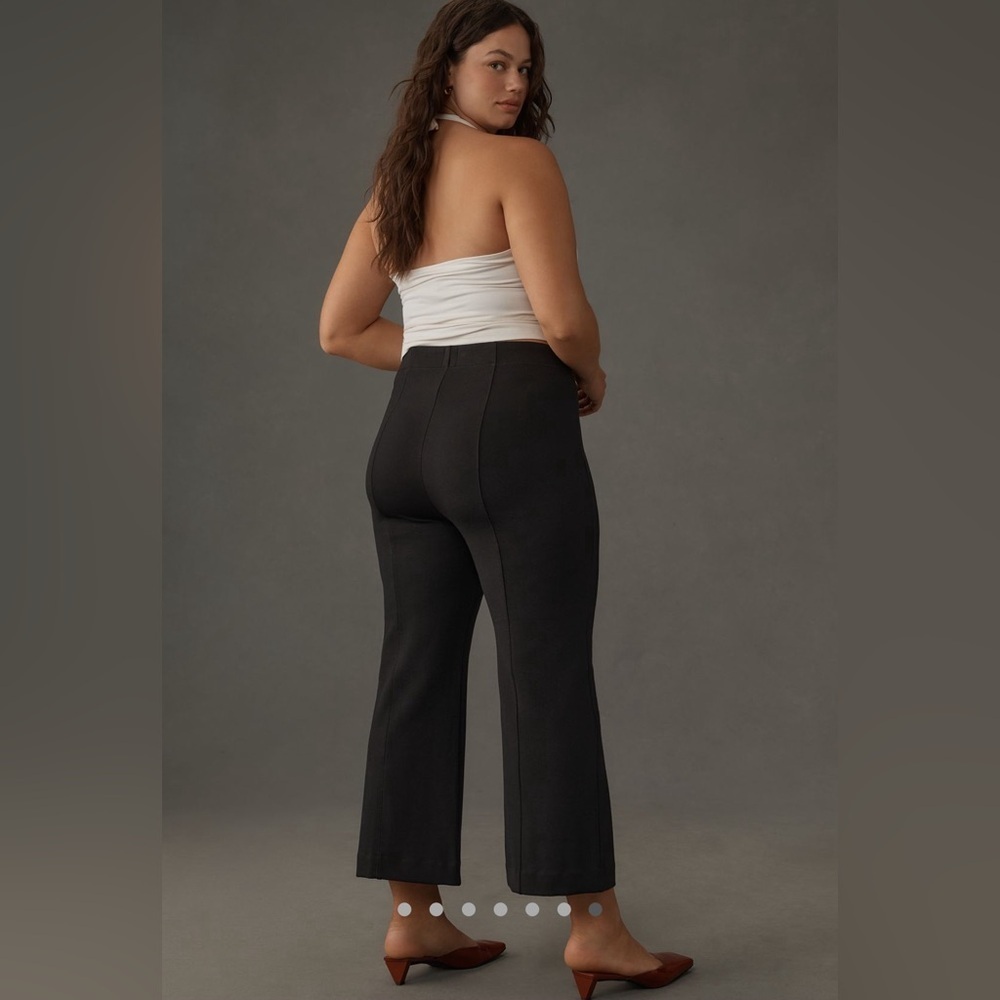 NWT! Anthro The Margot Kick-Flare Crop Pants by Maeve: Textured Edition 🪅 - Picture 10 of 12